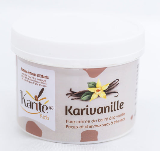 Beurre de karité BIO 250 ml - Monté en chantilly - Parfum Vanille - Peaux et cheveux