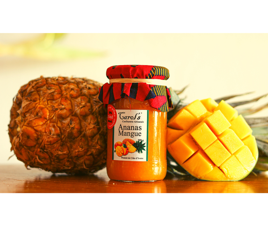 Pineapple &amp; Mango jam - CAROL'S - 300 g - Origin Ivory Coast